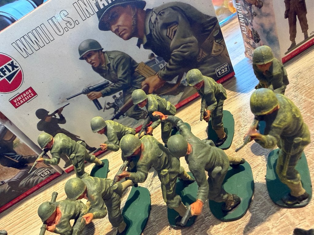 Airfix WWII U.S. Infantry Figuren - Vintage Classics, Ophalen of Verzenden, Gebruikt, Groter dan 1:35, Figuur of Figuren