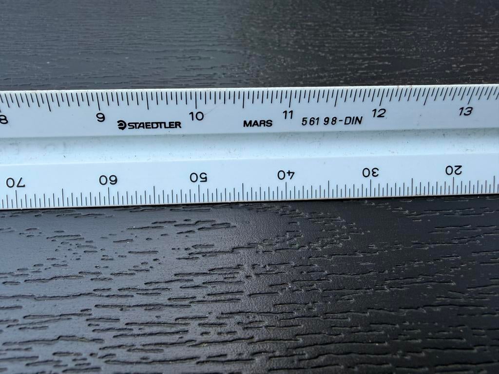 Staedtler Mars 561 Driehoekige Architectenschaal, Ophalen, Zo goed als nieuw, Overige typen
