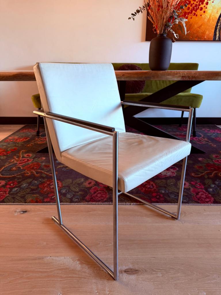 4 Harvink design stoelen, Wit, Leer, Ophalen of Verzenden, Vier