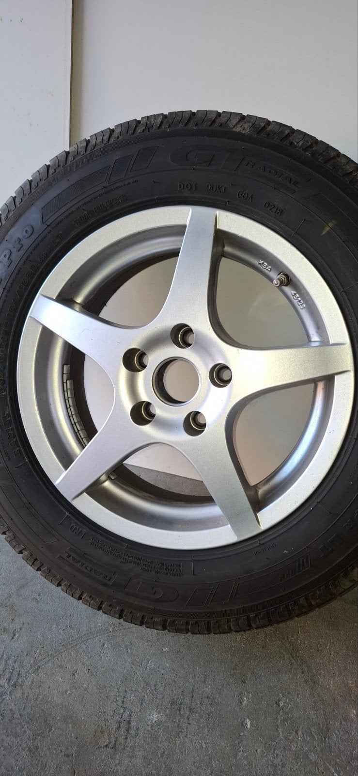 Kip caravanwiel 15inch lichtmetaal, Ophalen