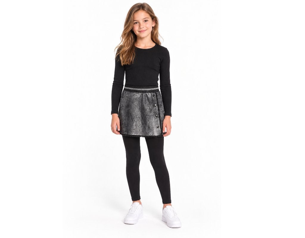 ZGAN Didi Rok, Rokje, Zwart Zilver, Winterrok Warm 134, 140, Meisje, Ophalen of Verzenden, Zo goed als nieuw, Didi