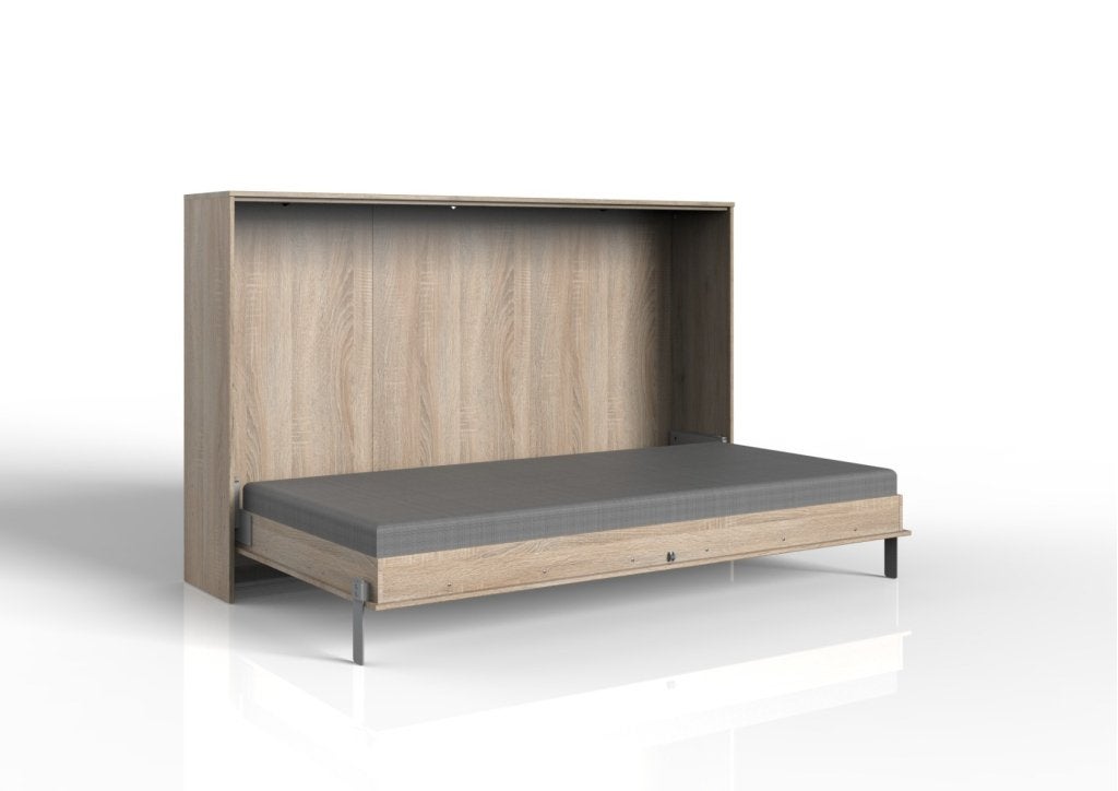 Juist opklapbed horizontaal - 120x200 - Eikenkleur, Niet ingevuld, Niet ingevuld, Niet ingevuld