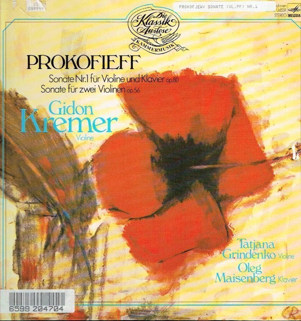 Gidon Kremer Tatiana Grindenko Maisenberg Prokofieff Sonate, Cd's en Dvd's, Vinyl | Klassiek, Kamermuziek, Verzenden, Zo goed als nieuw