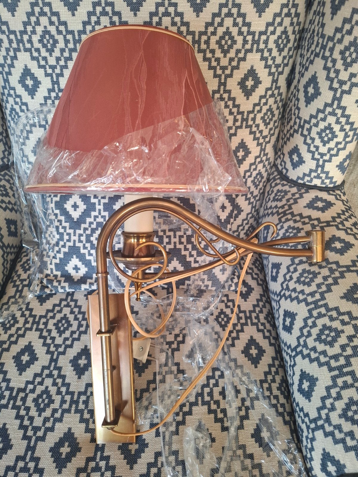Leuke Vintage Wandlamp Verstelbaar met kap, Ophalen