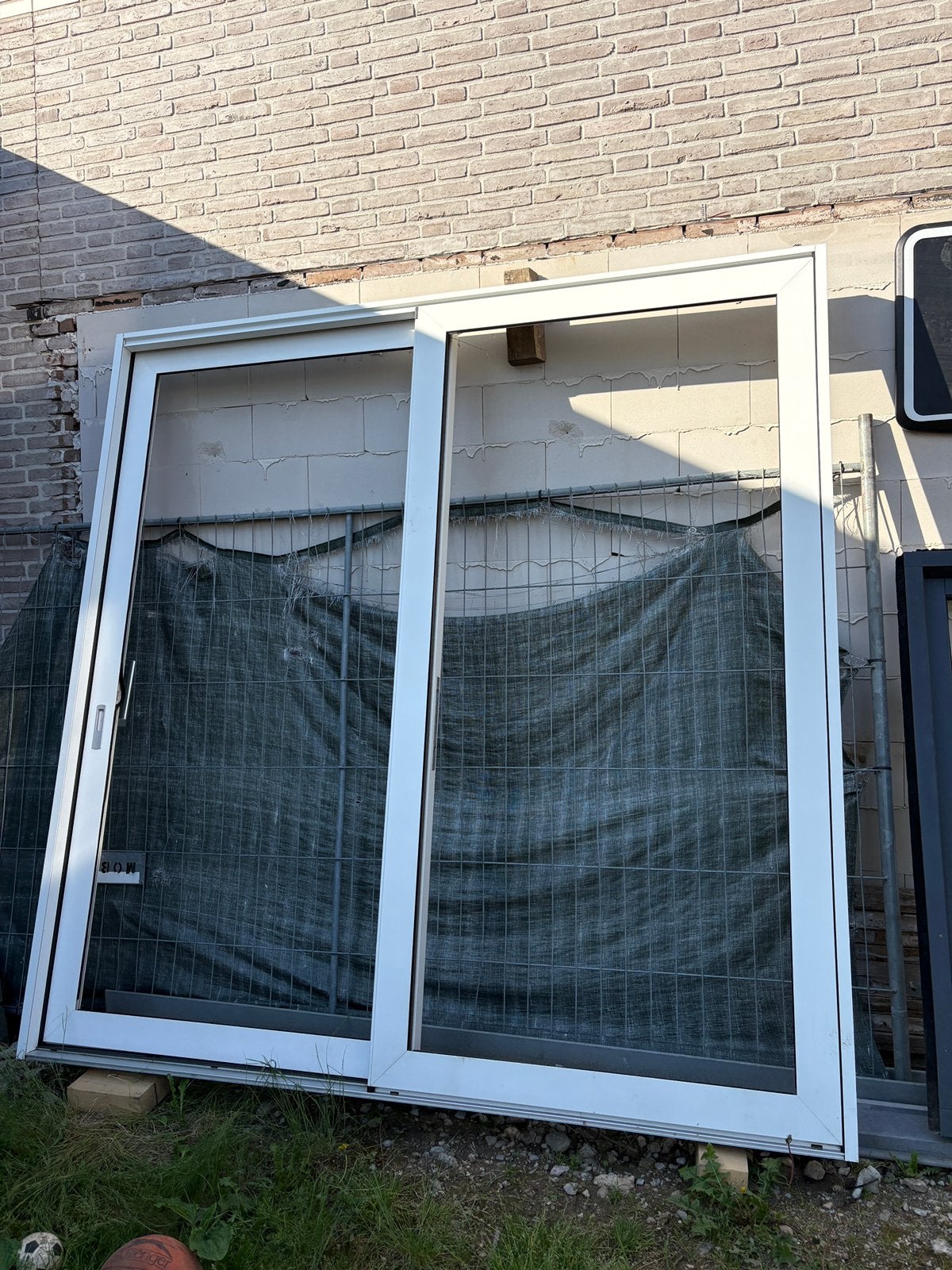 Aluminium schuifpui wit, Ophalen, 225 cm of meer, Aluminium, Zo goed als nieuw