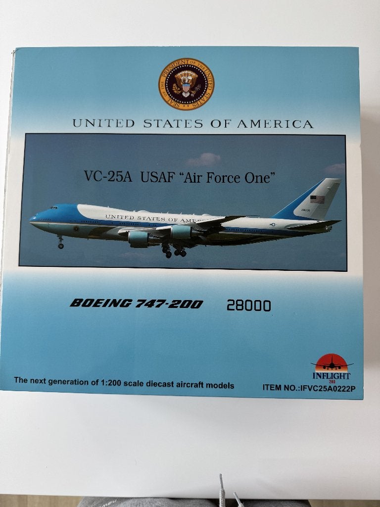 Boeing 747-200 VC-25A, Air Force One, 1:200 Inflight, Ophalen of Verzenden, Zo goed als nieuw, Schaalmodel