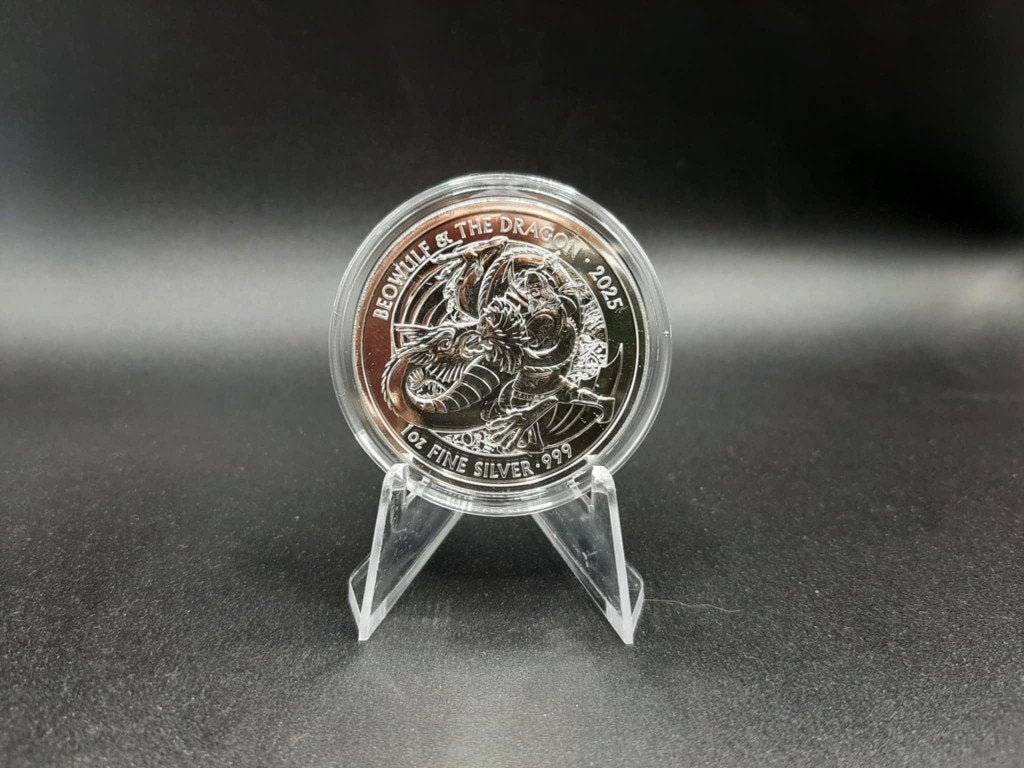 1 oz zilver beowulf & the dragon 2025, Ophalen of Verzenden, Zilver