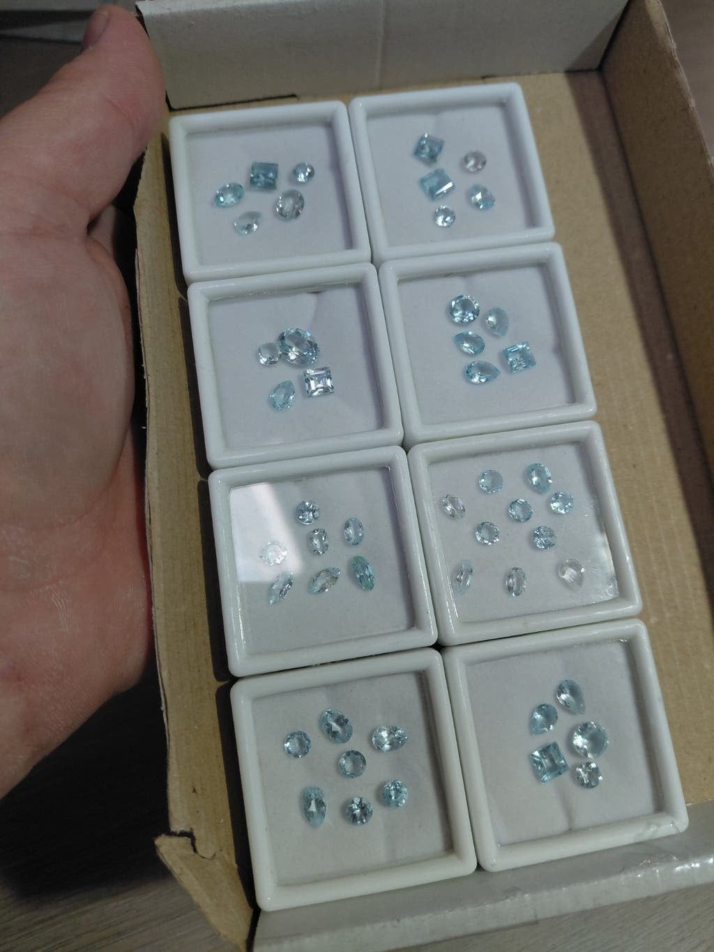 Gemengde partij sky blue topaas, Sieraden, Tassen en Uiterlijk, Ophalen of Verzenden, Nieuw