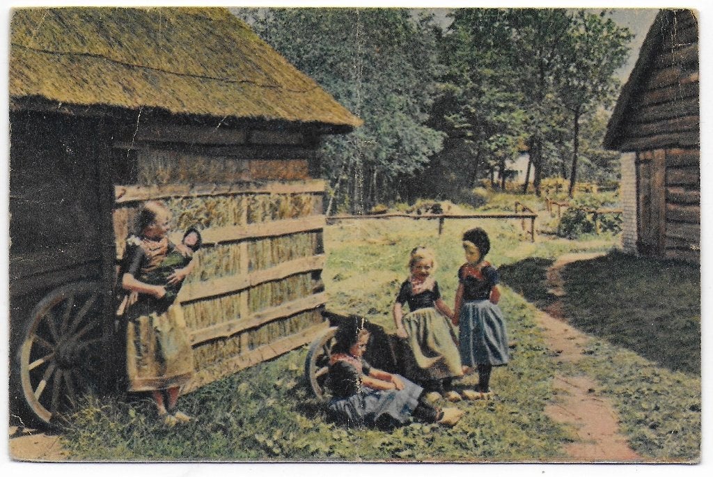 Hierden bij Harderwijk oude gelopen ansichtkaart ( B7197 ), Ophalen of Verzenden, 1940 tot 1960, Gelopen