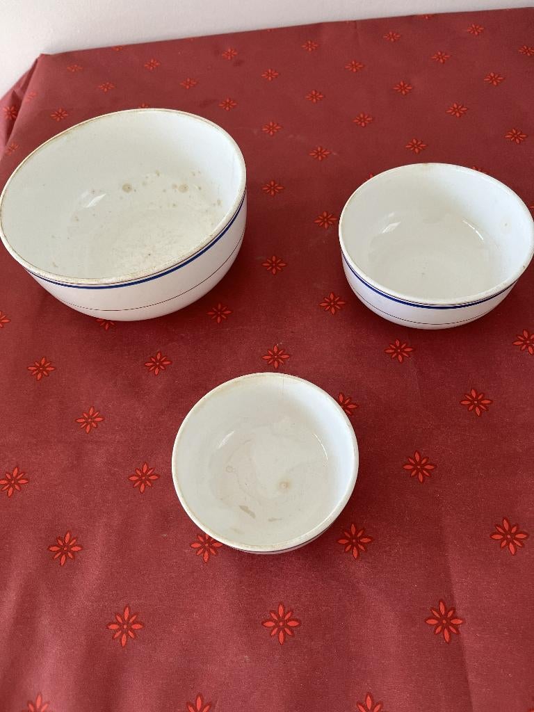vintage drie schalen Petrus Regout, Antiek en Kunst, Antiek | Servies los, Ophalen