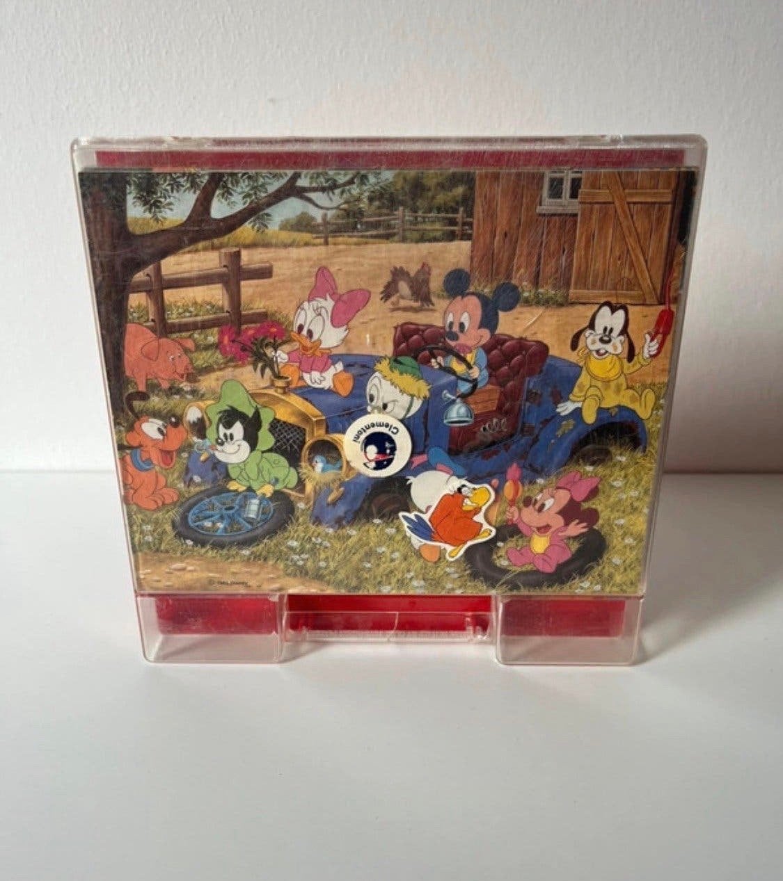Vintage Disney Mickey Mouse Kubus Puzzel Clementoni, Ophalen, 10 tot 50 stukjes, Gebruikt, 2 tot 4 jaar