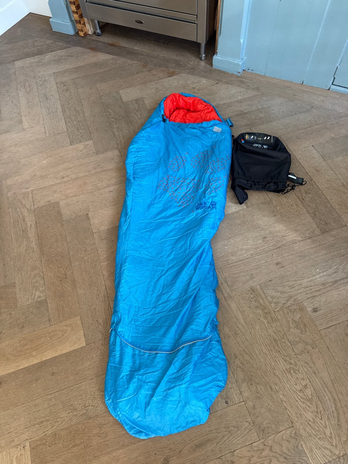 Jack Wolfskin slaapzak voor kinderen - Grow Up Kids, Caravans en Kamperen, Ophalen of Verzenden, Gebruikt