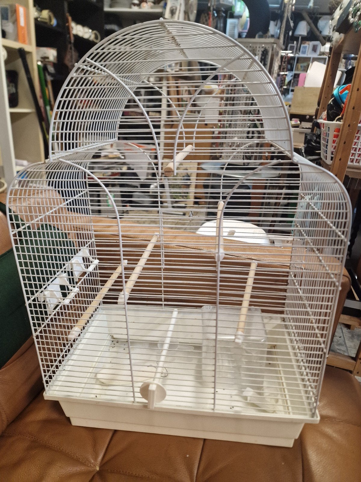 vogelkooi met toebehoren, Dieren en Toebehoren, Vogels | Hokken en Kooien, Ophalen, Metaal, Vogelkooi