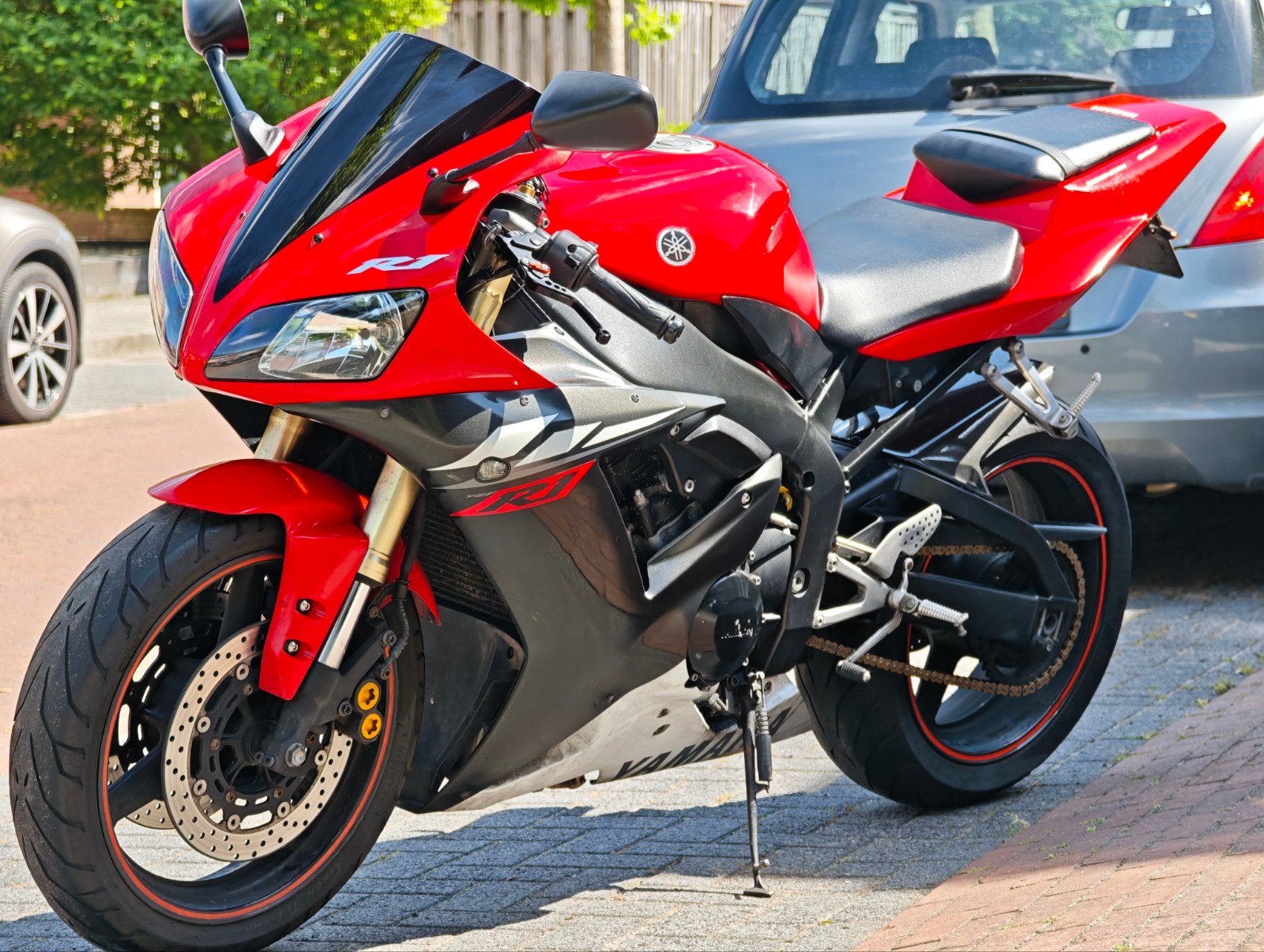 Yamaha YZF-R1 2003 - Rood -  nette staat, Motoren, Motoren | Yamaha, Sportuitlaat, Occasion, 4 cilinders, Motorrijbewijs A