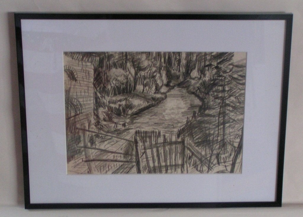 Hubert Bekman "LEUDAL" de leumolen limburg potlood tekening, Antiek en Kunst, Kunst | Tekeningen en Foto's, Verzenden