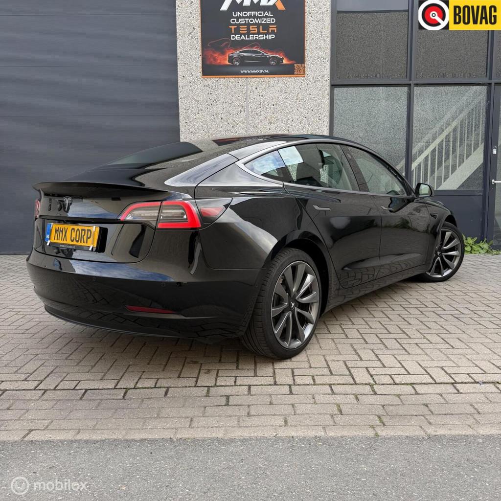 Tesla Model 3 Long Range AWD + MMX PACK + IAP, Auto's, Tesla, Automaat, Gebruikt, Zwart, Overige carrosserieën