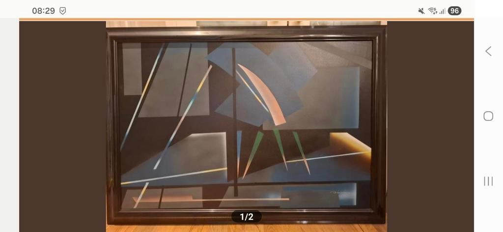 Modernistisch olieverf schilderij - 70x100 cm, Ophalen of Verzenden