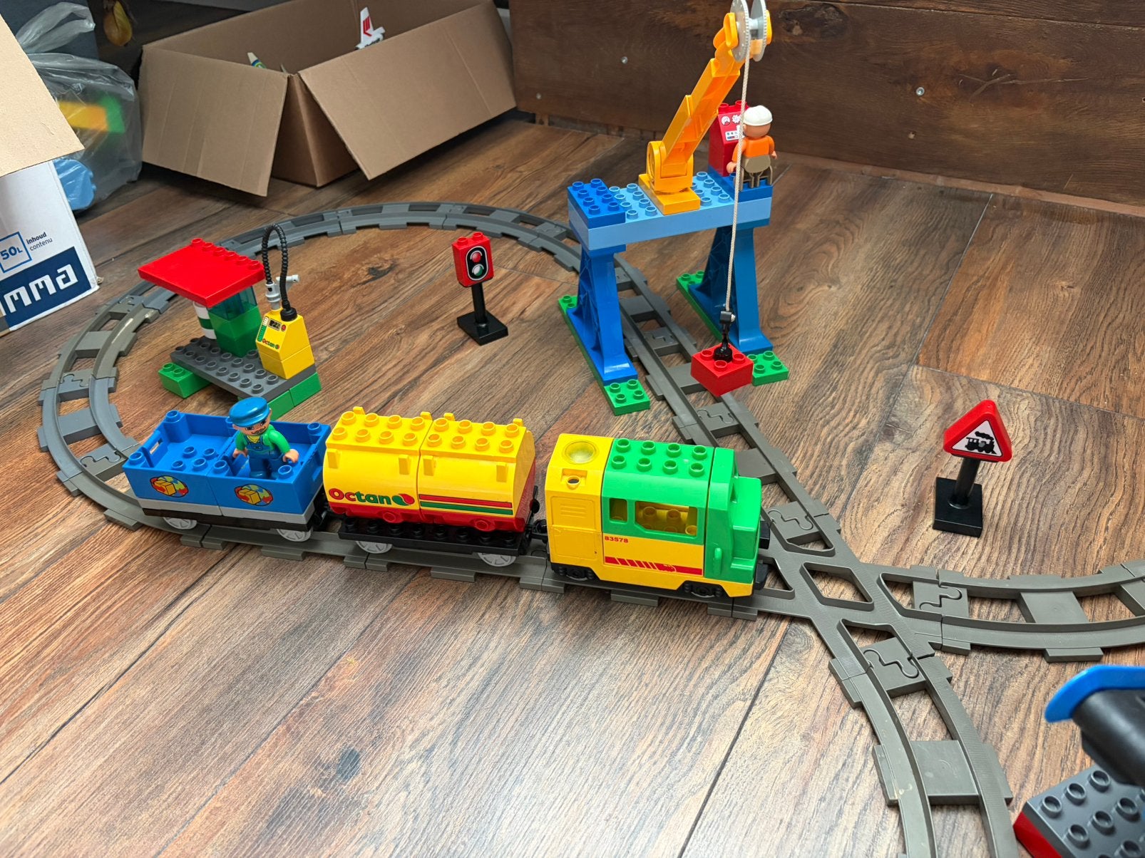 Duplo 5609 luxe trein set met gereviseerde locomotief bkeus, Kinderen en Baby's, Speelgoed | Duplo en Lego, Zo goed als nieuw