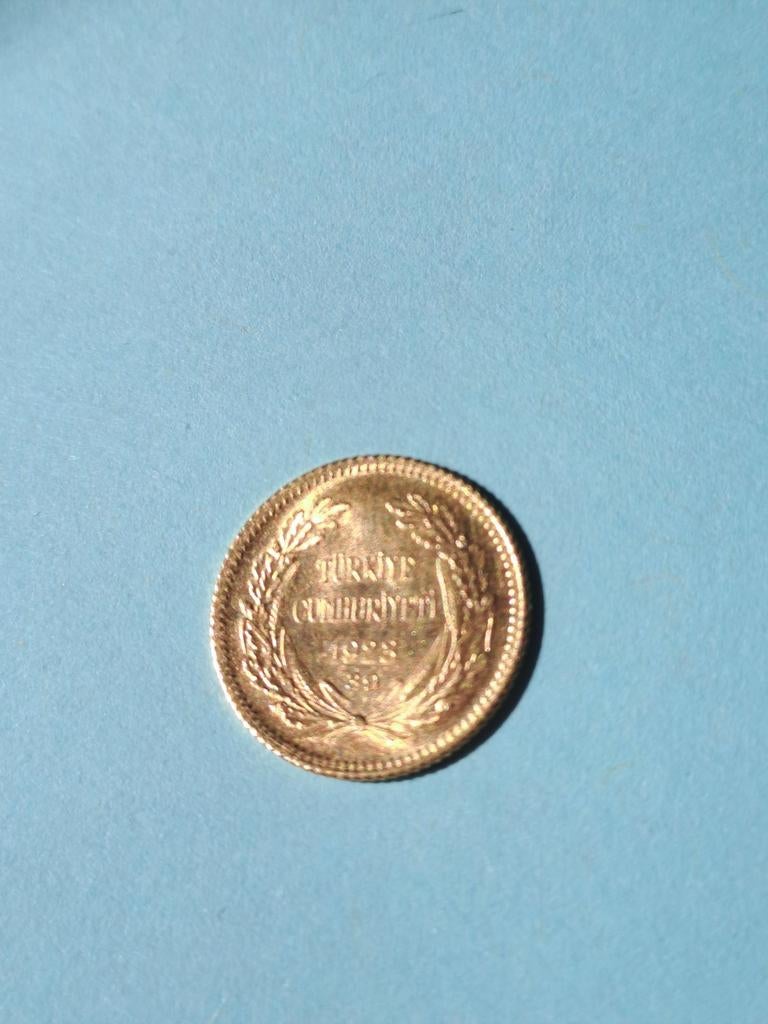 Turkse gouden munt 1923, Mustafa Kemal Atatürk, Ophalen of Verzenden, Midden-Oosten, Losse munt, Goud