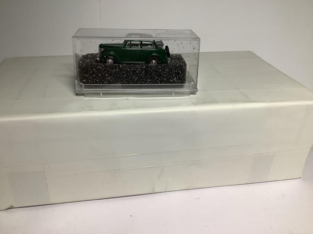 Praliné 1:87 Opel Olympia Modelauto Groen, Ophalen of Verzenden, Nieuw, Auto, Overige merken
