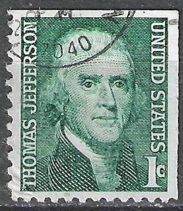 USA 1967/1968 - Yvert 816 - Thomas Jefferson (ST), Postzegels en Munten, Postzegels | Amerika, Verzenden, Gestempeld, Noord-Amerika
