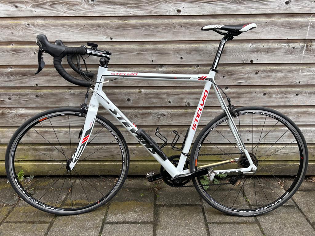Stevens Stelvio Wit 62cm - racefiets, Fietsen en Brommers, Fietsen | Racefietsen, Gebruikt, Heren, Aluminium, 61 tot 65 cm