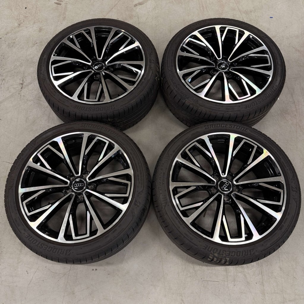 20" Audi A6 C8 Velgen + Bridgestone Zomerbanden, Auto-onderdelen, Banden en Velgen, Niet ingevuld, Gebruikt, 255 mm, Banden en Velgen