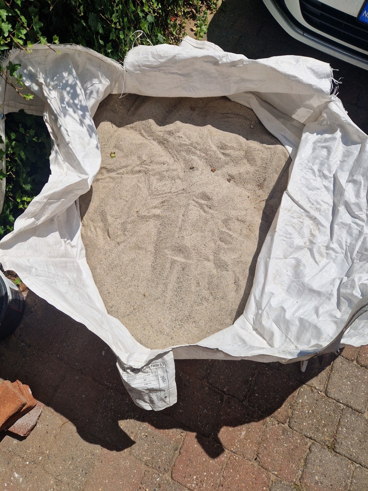 Gratis ophoogzand/straatzand in big bag, Tuin en Terras, Ophalen, Gebruikt, Straatzand