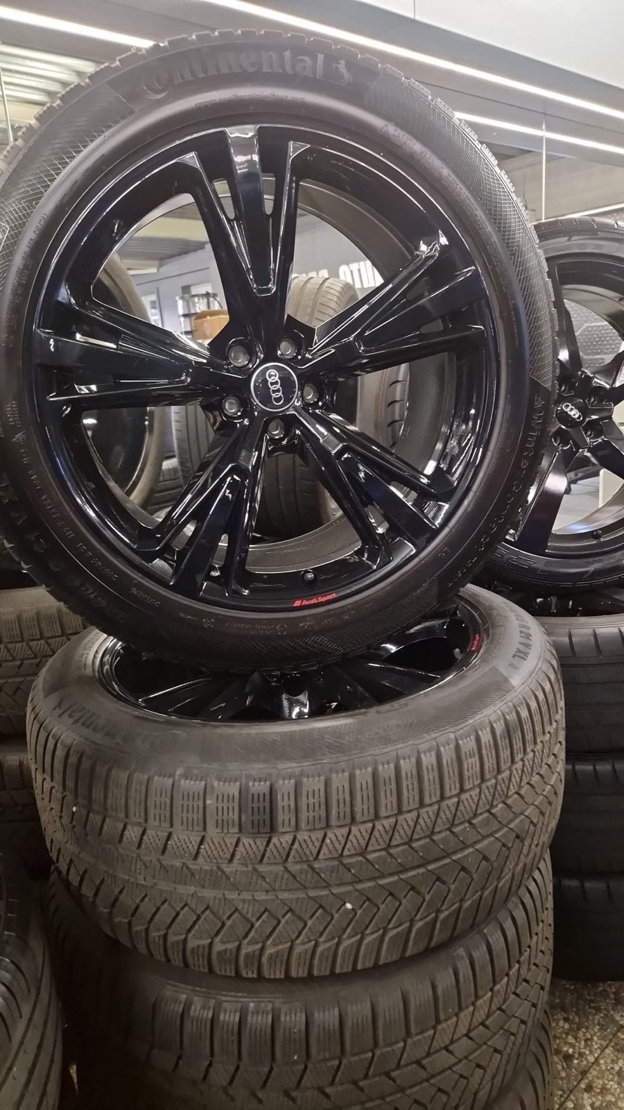 Continental winterbanden met originele audi sport velgen, Auto-onderdelen, Ophalen of Verzenden, Gebruikt, Winterbanden, Banden en Velgen