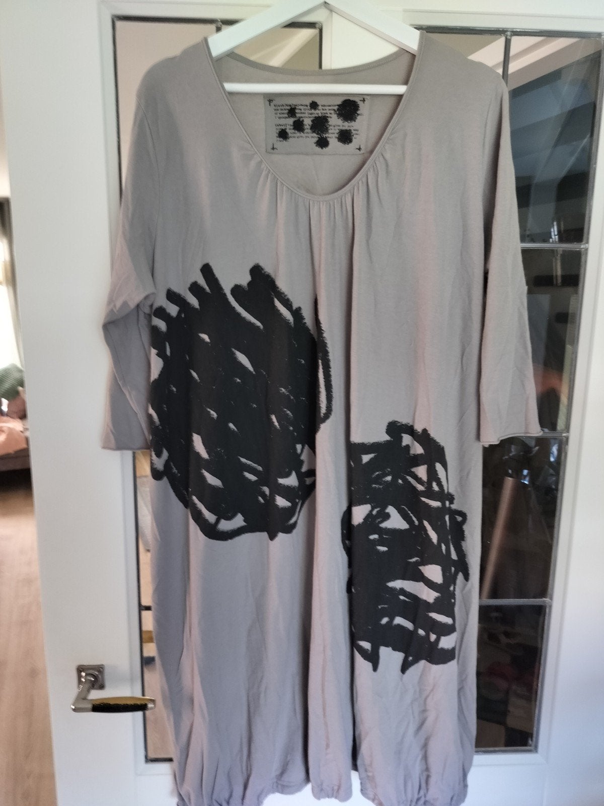 Black by K&M jurk met abstracte print, Maat 46/48 (XL) of groter, Ophalen of Verzenden, Black by K&M, Grijs