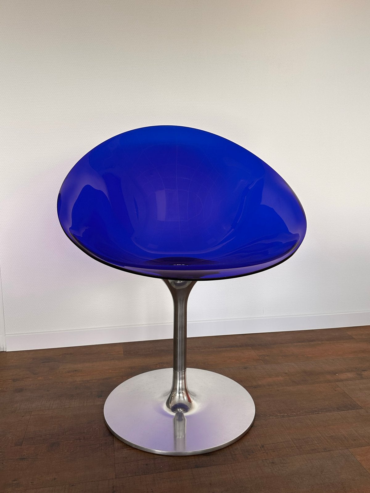 Moderne design stoel - Blauw (4) Kristal (2) Starck Design, Huis en Inrichting, Stoelen, Ophalen, Kunststof, Gebruikt, Blauw