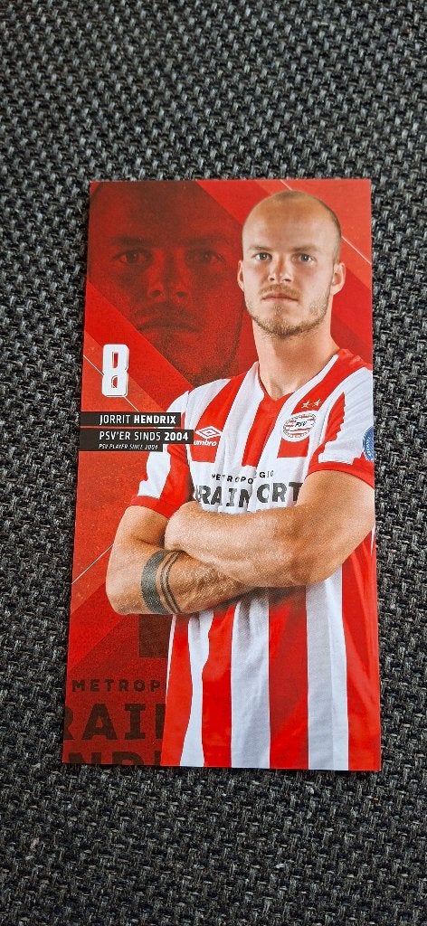 Spelerskaart; Jorrit Hendrix # PSV / Feyenoord, Ophalen of Verzenden, Nieuw, PSV, Spelerskaart
