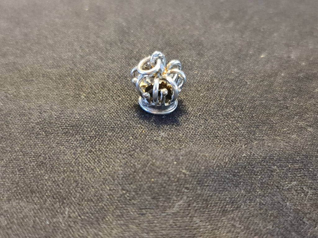 Zilveren kroontje, hangertje, Overige voorstellingen, Ophalen of Verzenden, Zo goed als nieuw, Zilver