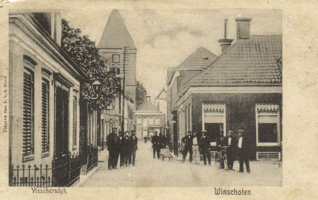 Visschersdyk - Winschoten - B-keus - gelopen, Verzamelen, Ansichtkaarten | Nederland, Ophalen of Verzenden, Voor 1920, Gelopen