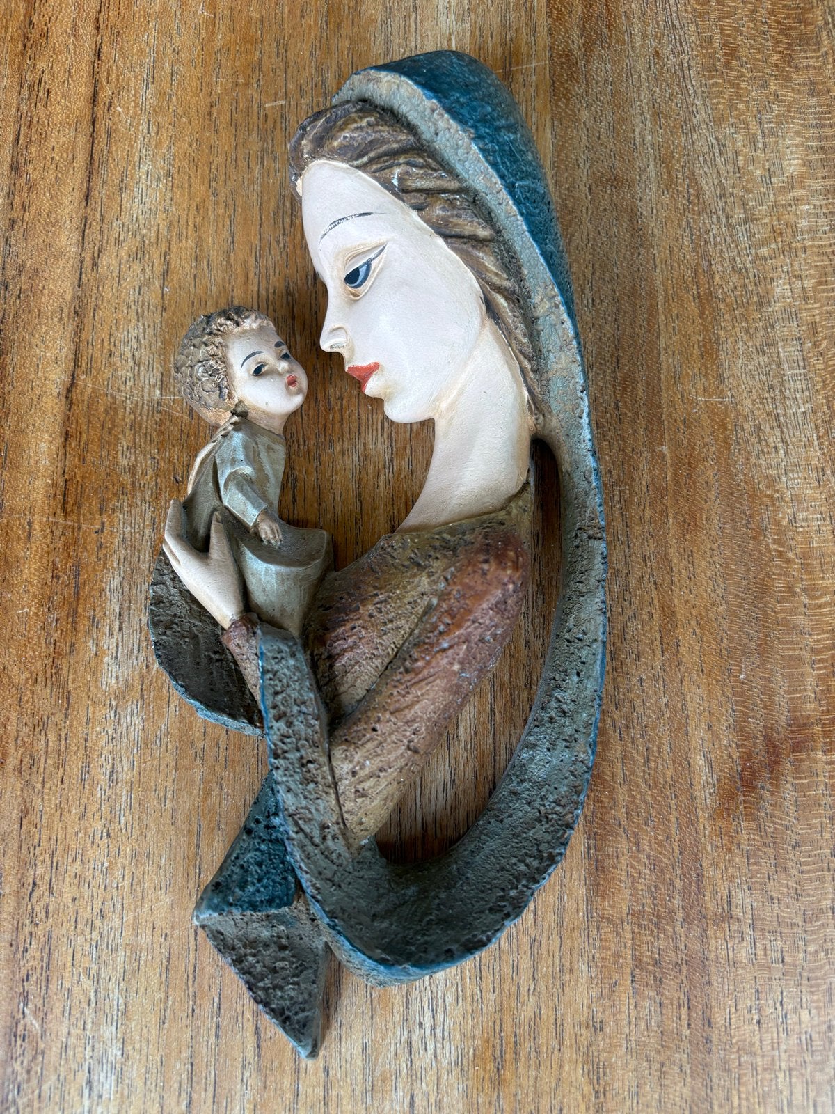 Vintage Maria met Jezus beeld - Religieuze kunst, Antiek en Kunst, Ophalen of Verzenden