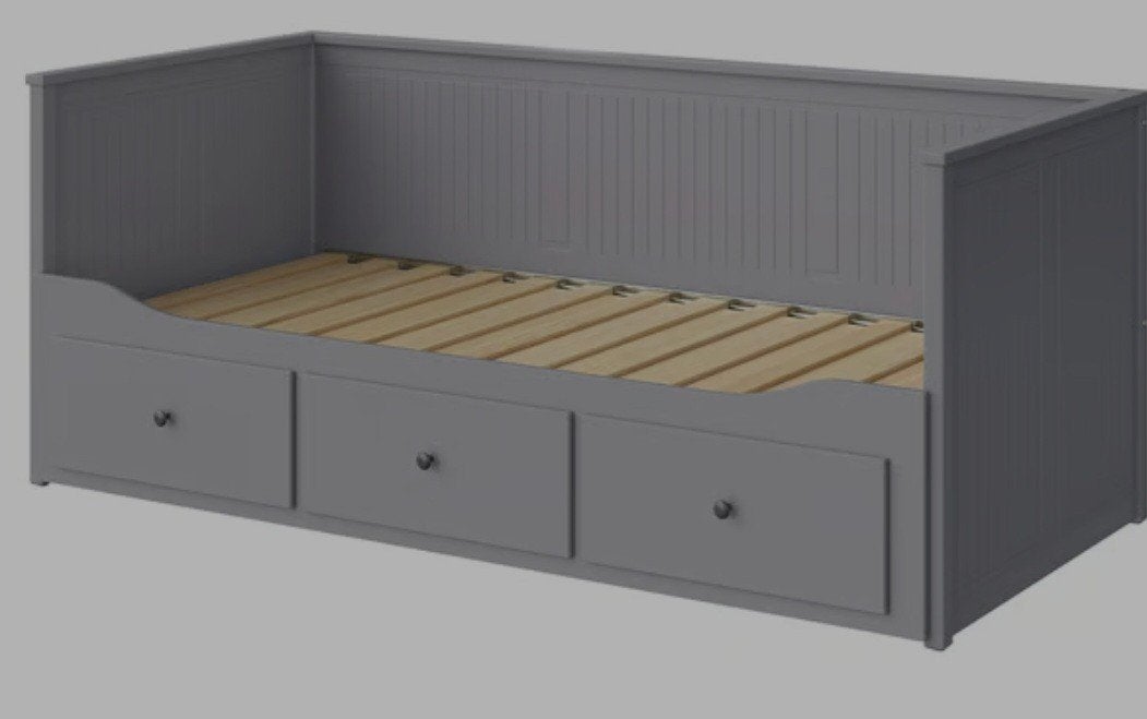 IKEA Hemnes Bedbank met Lattenbodem - Grijs, Huis en Inrichting, Slaapkamer | Bedden, Ophalen, Gebruikt, Eenpersoons, 200 cm