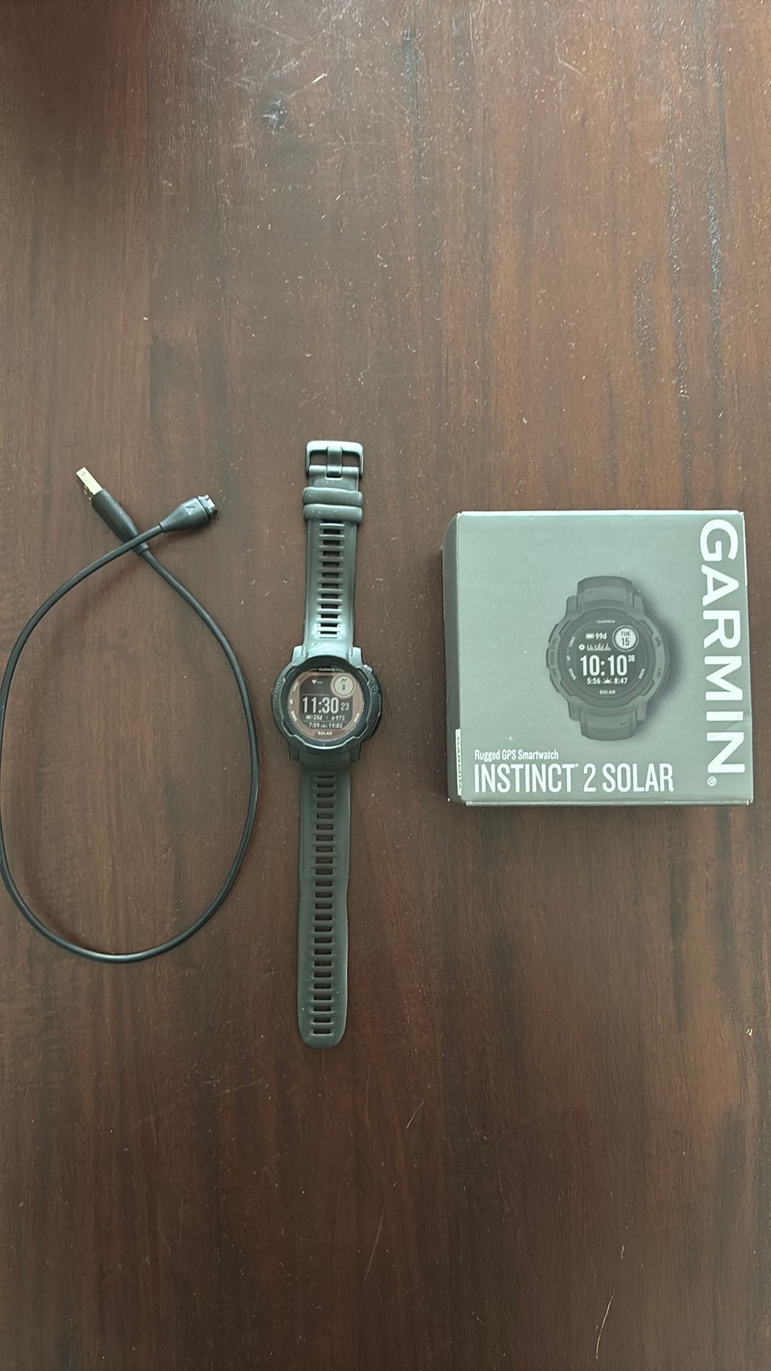 Garmin instinct 2 solar, Stappen, Ophalen of Verzenden, Zo goed als nieuw, Waterdicht