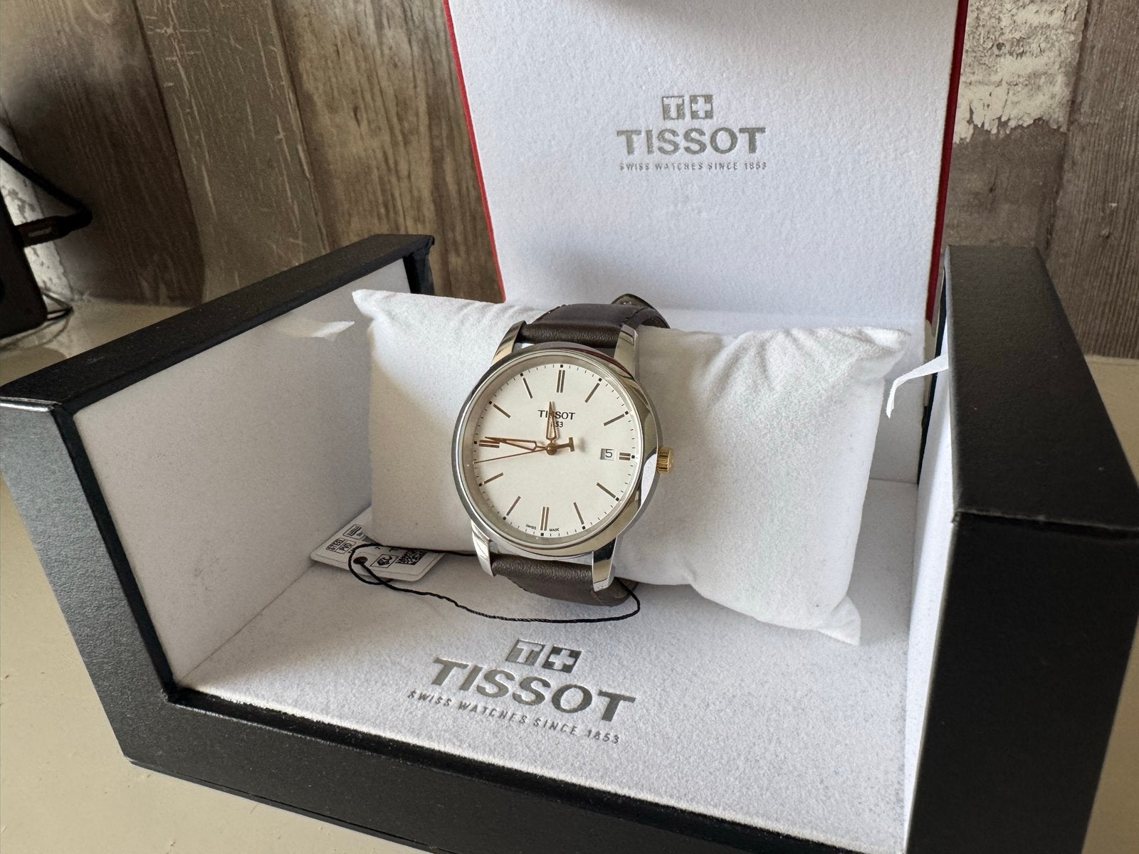 Tissot Classic Dream 38mm Herenhorloge, Overige merken, Leer, Staal, Polshorloge