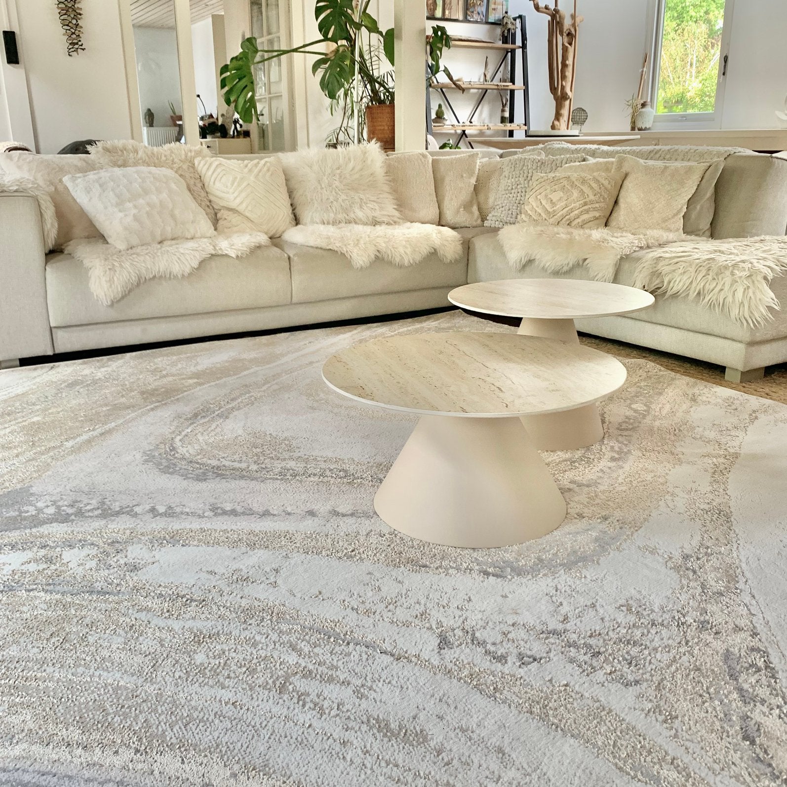 Latte macchiato - soft chic vloerkleed - fotoshoot, Ophalen, 150 tot 200 cm, 200 cm of meer, Zo goed als nieuw