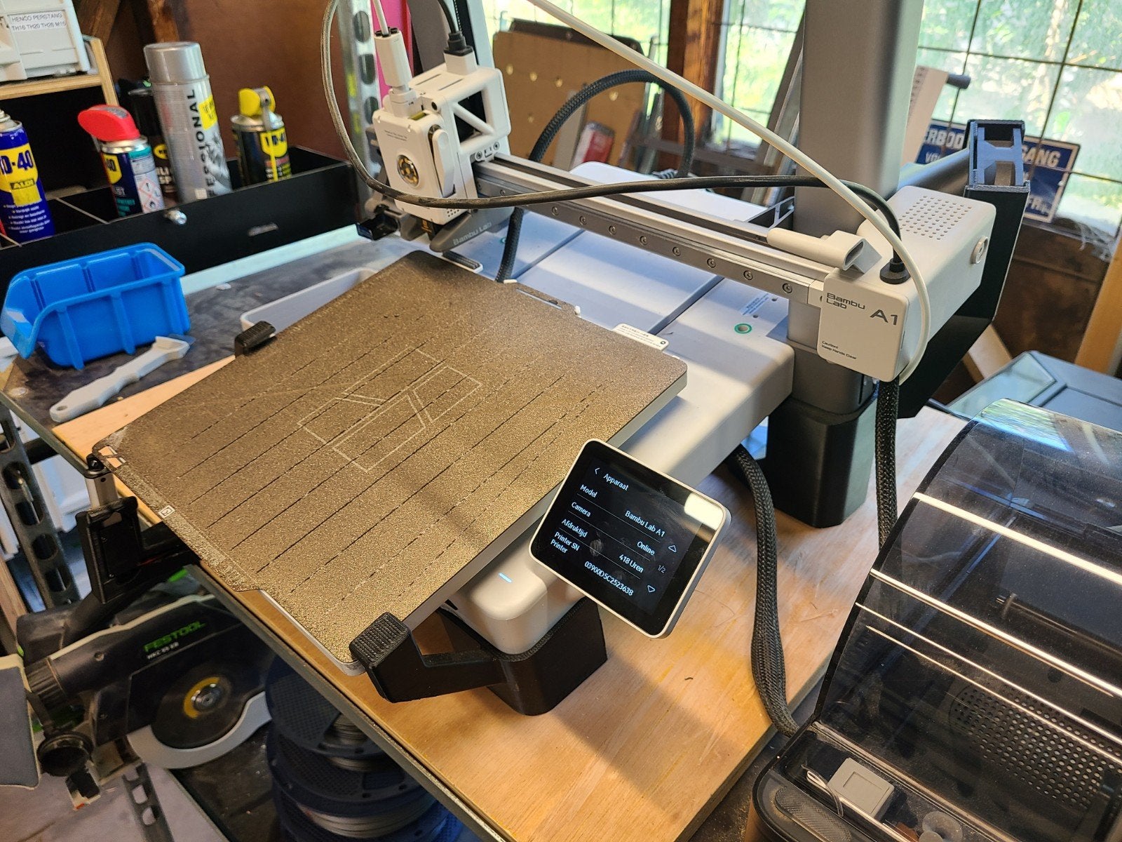 Bambu Lab A1 3D-printer met 24/7 printopstelling, Computers en Software, 3D Printers, Ophalen, Zo goed als nieuw, Filament, Ingebouwde Wi-Fi