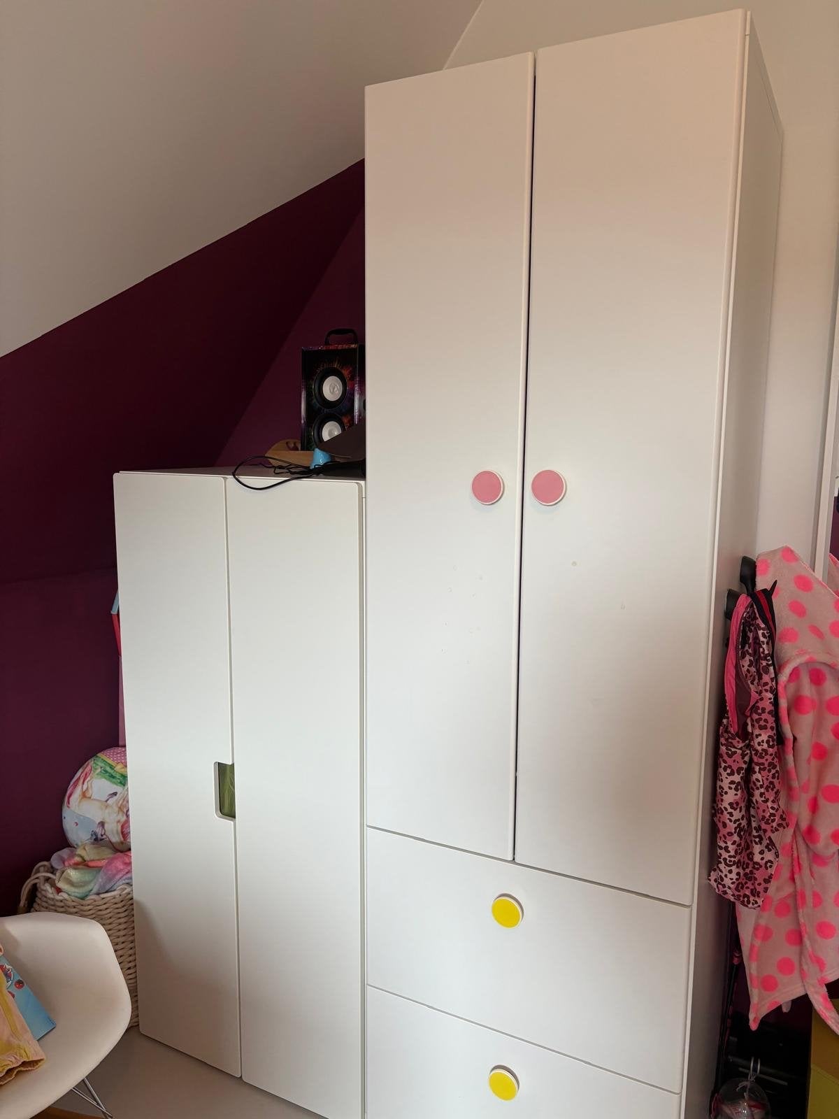 2x IKEA STUVA kinderkledingkast - wit, Ophalen, Gebruikt, 105 cm of meer, Minder dan 50 cm