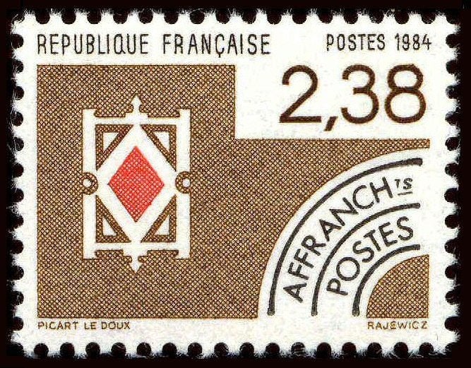Jaar 1984 Yv Service 184 Les cartes à jouer - Carreau. Timbr, Ophalen of Verzenden, Postfris
