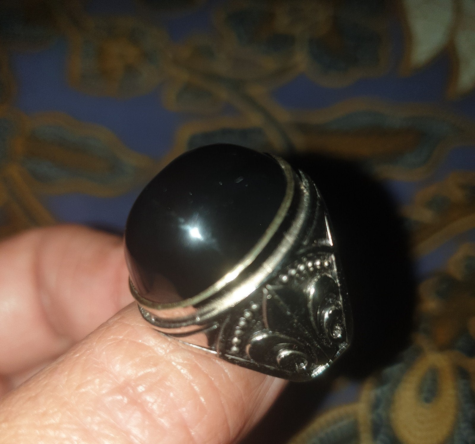Ring maat 17.75 batu akik Wulung Darah Indonesië, Nieuw, Ophalen of Verzenden, 17 tot 18, Dame of Heer