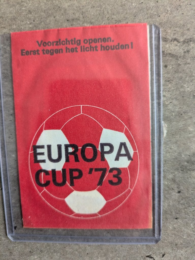 Oude zakje plaatjes sealed  EUROPA CUP 73 Uitgave SRV   1973, Verzenden, Zo goed als nieuw, Meerdere plaatjes