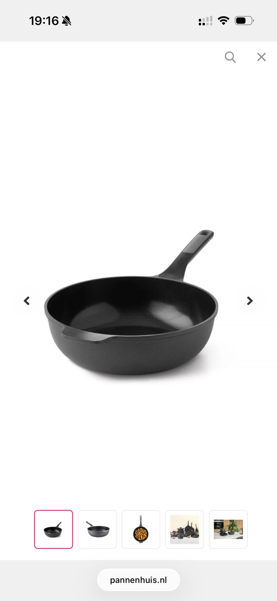 BergHOFF Leo Stone+ Wokpan - 30 cm, Huis en Inrichting, Keuken | Potten en Pannen, Antiaanbaklaag, Nieuw, Ophalen of Verzenden