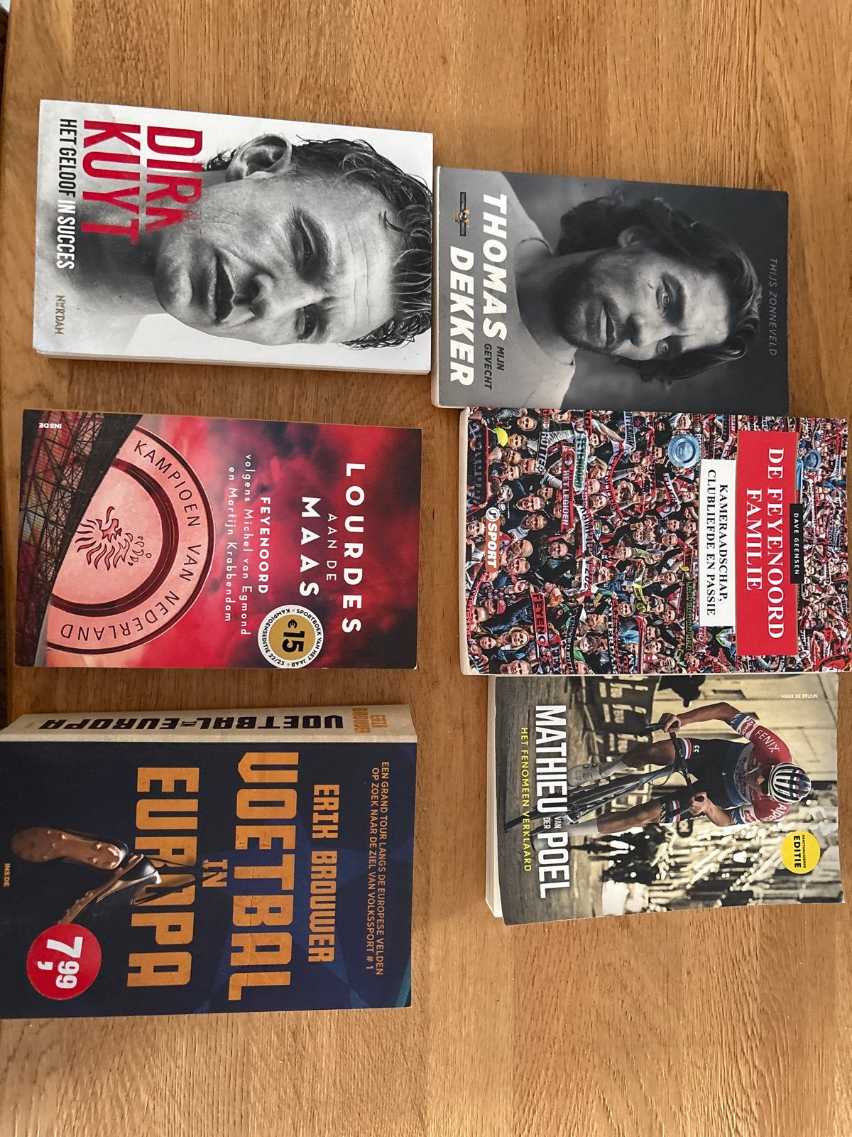 Sportboeken: Dirk Kuyt, Thomas Dekker, Mathieu van der Poel, Ophalen of Verzenden, Gelezen, Balsport
