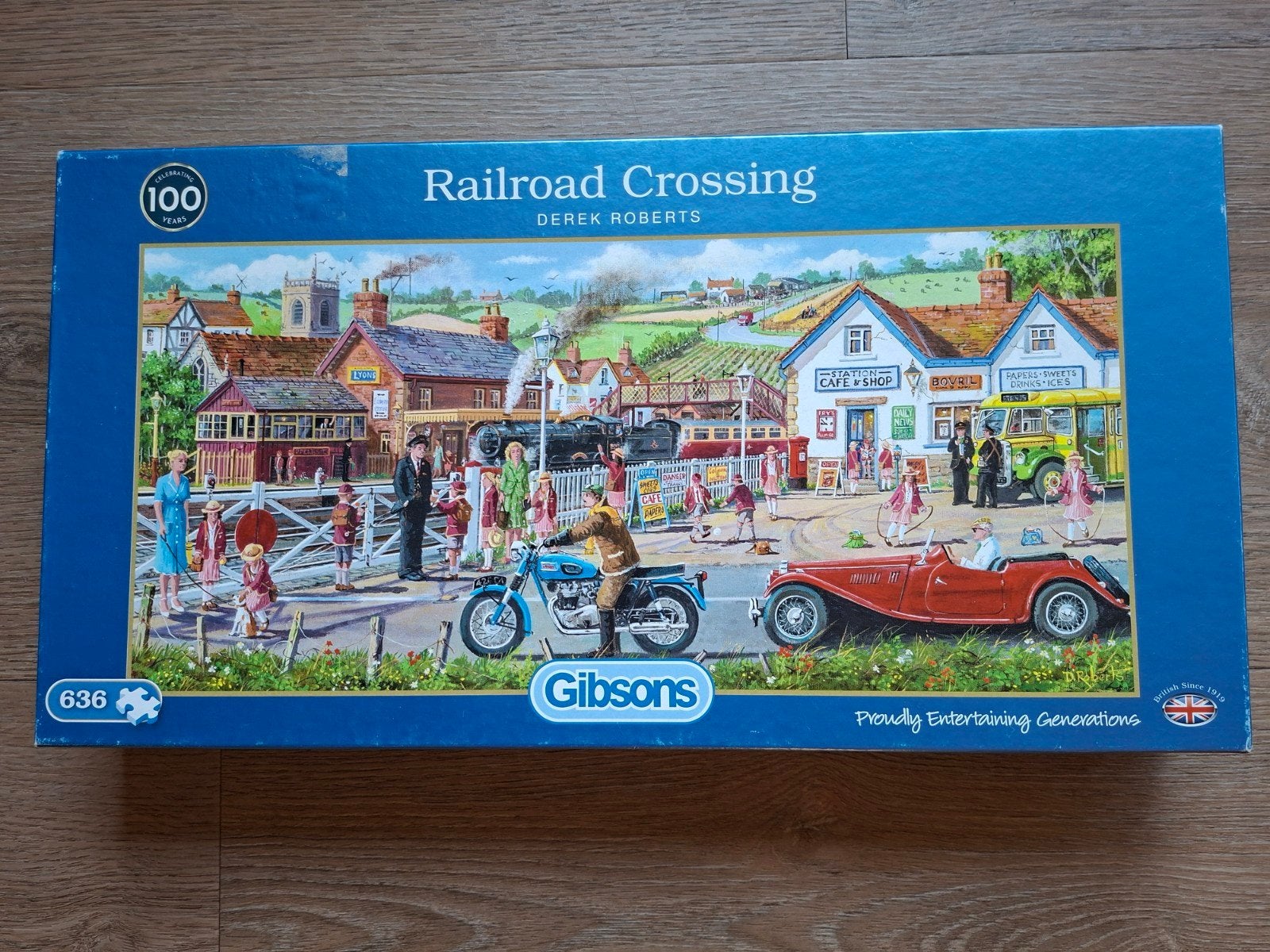 🇬🇧 Gibsons -  Rairoad Crossing - 636🧩🧩, Ophalen of Verzenden, 500 t/m 1500 stukjes, Zo goed als nieuw