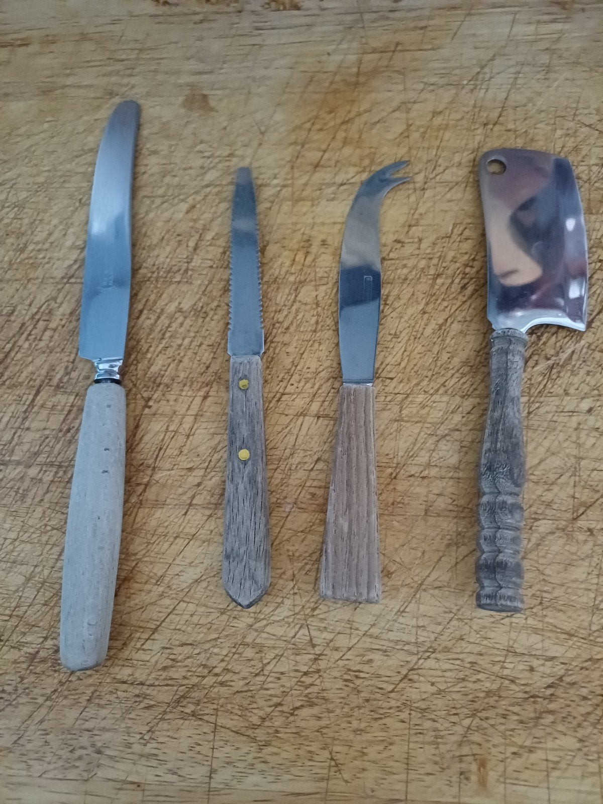 Lot Franse Messen Kaasmessen met houten heft, Antiek en Kunst, Verzenden