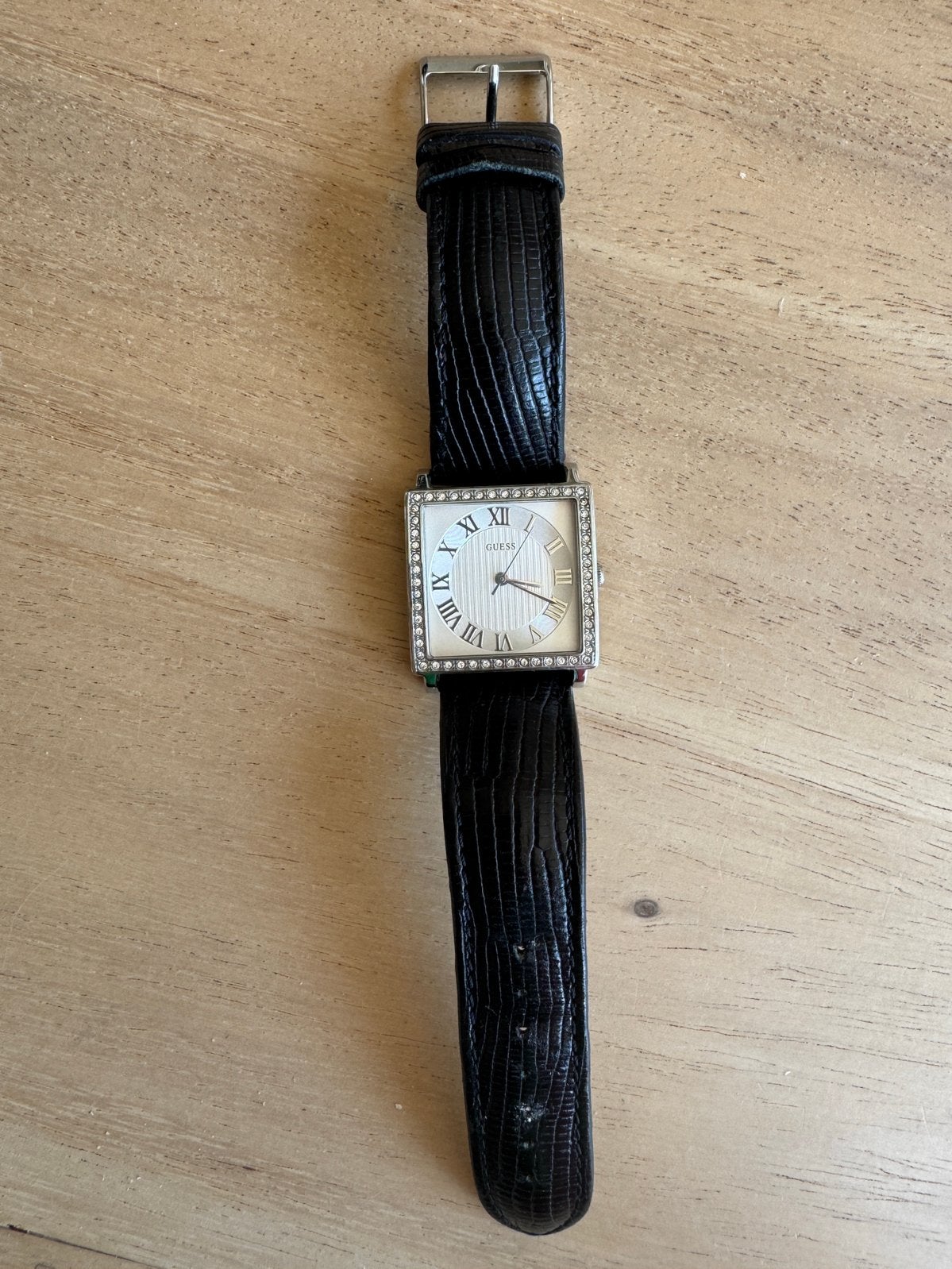 Guess dameshorloge, Ophalen of Verzenden, Zo goed als nieuw, Staal, Guess