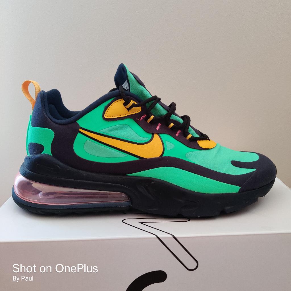 Nike Air Max 270 React Elektro Green/Yellow Ochre Nieuw!, Kleding | Heren, Schoenen, Ophalen, Overige kleuren, Nike, Nieuw
